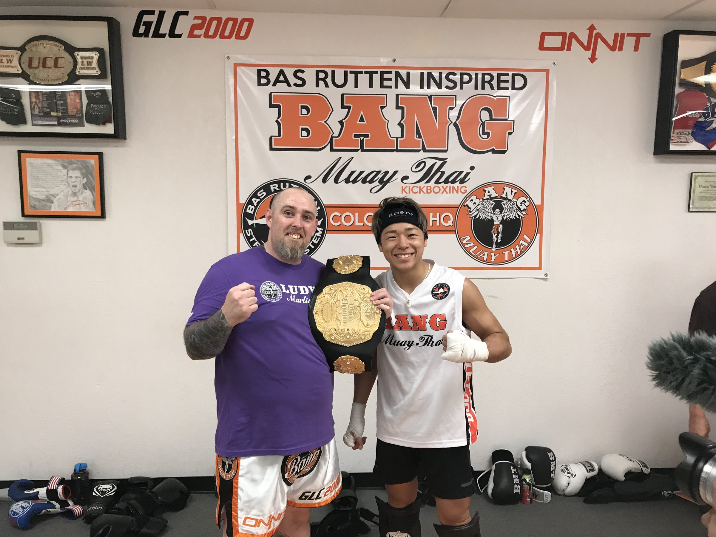 Coach Seth Stacey with Takeru Segawa