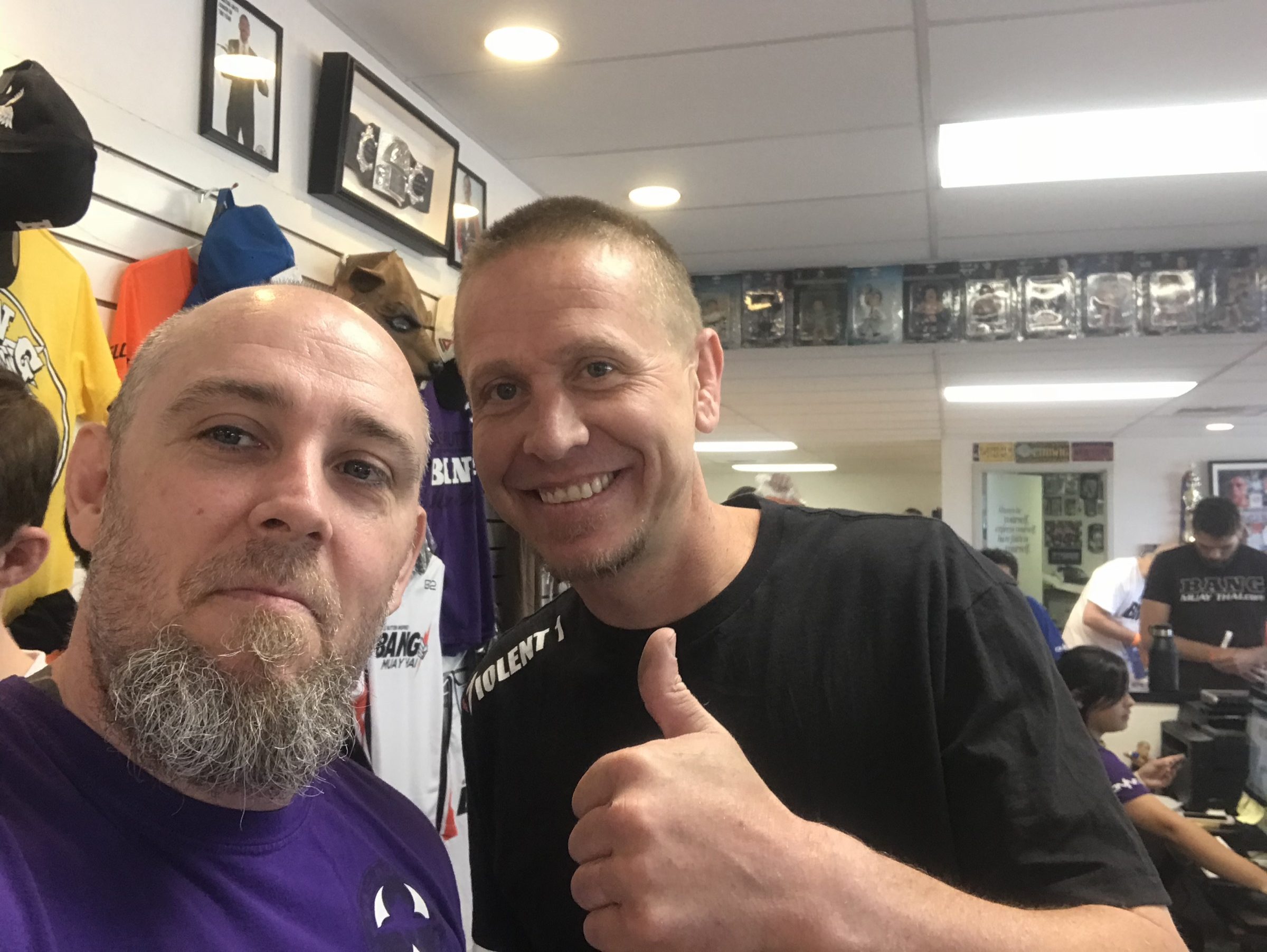 Coach Seth Stacey with Trevor Wittman