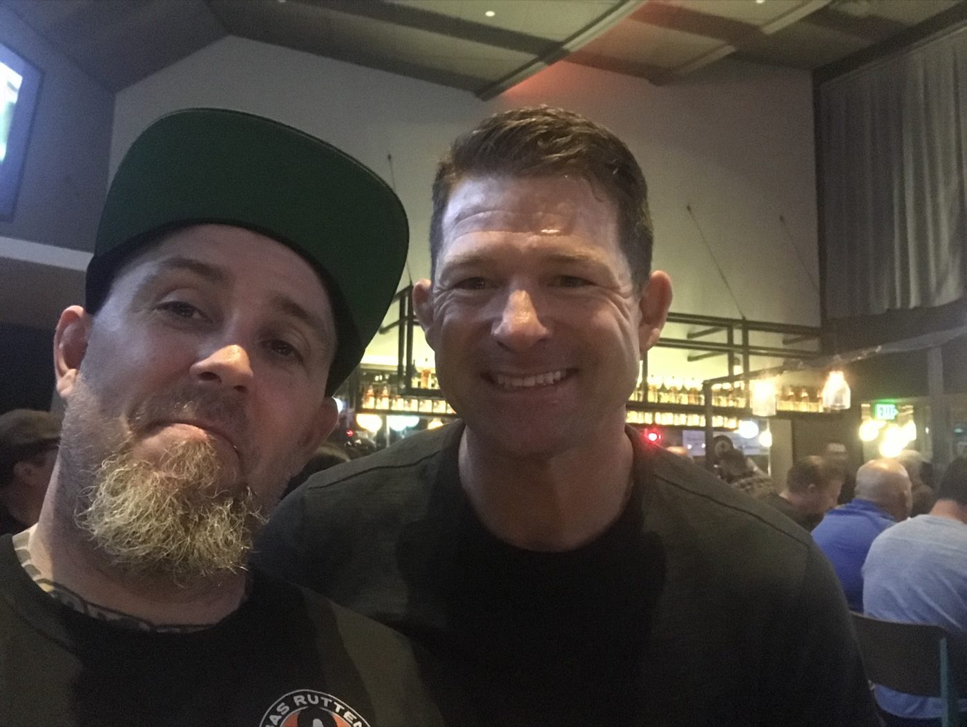 Coach Seth Stacey with a fighter
